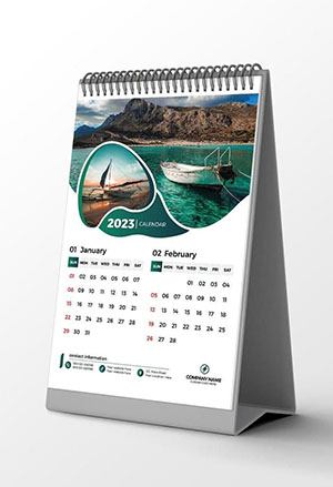 Desk calendar — boats