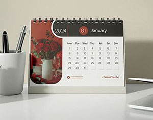 Desk calendar — January