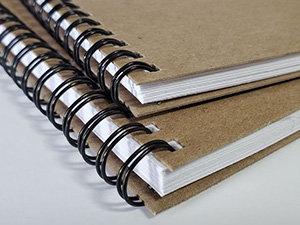 Spiral notebook binding